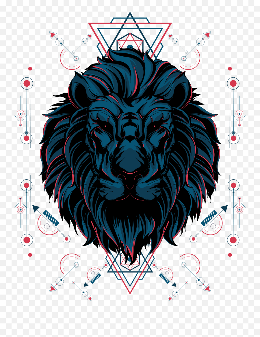 Download Hd The Lion Sacred Geometry - Lion Transparent Png Debris Rudelies Animal,Sacred Geometry Png