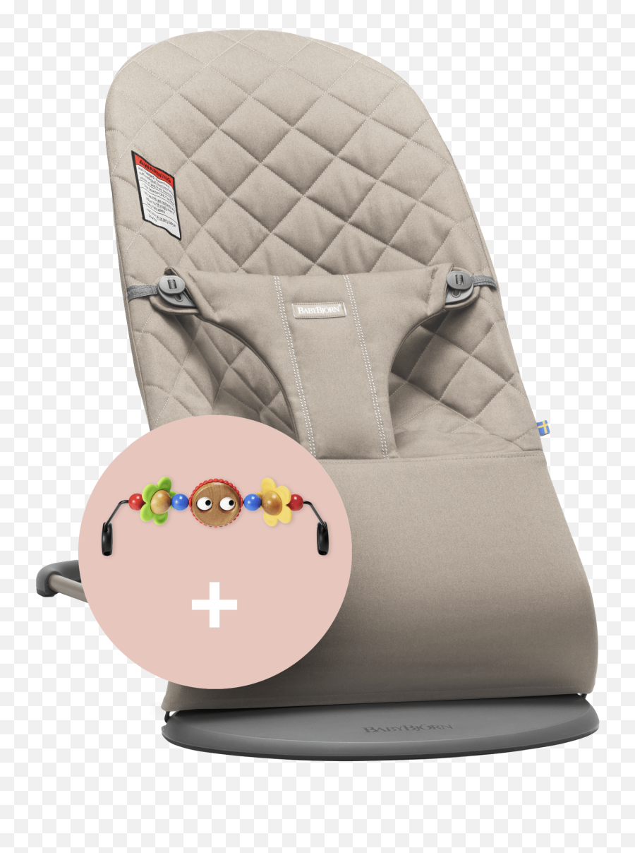 Bouncer Bundle With Toy - Sand Gray Cotton Bouncer Bliss Babybjorn Bouncer Png,Googly Eyes Transparent
