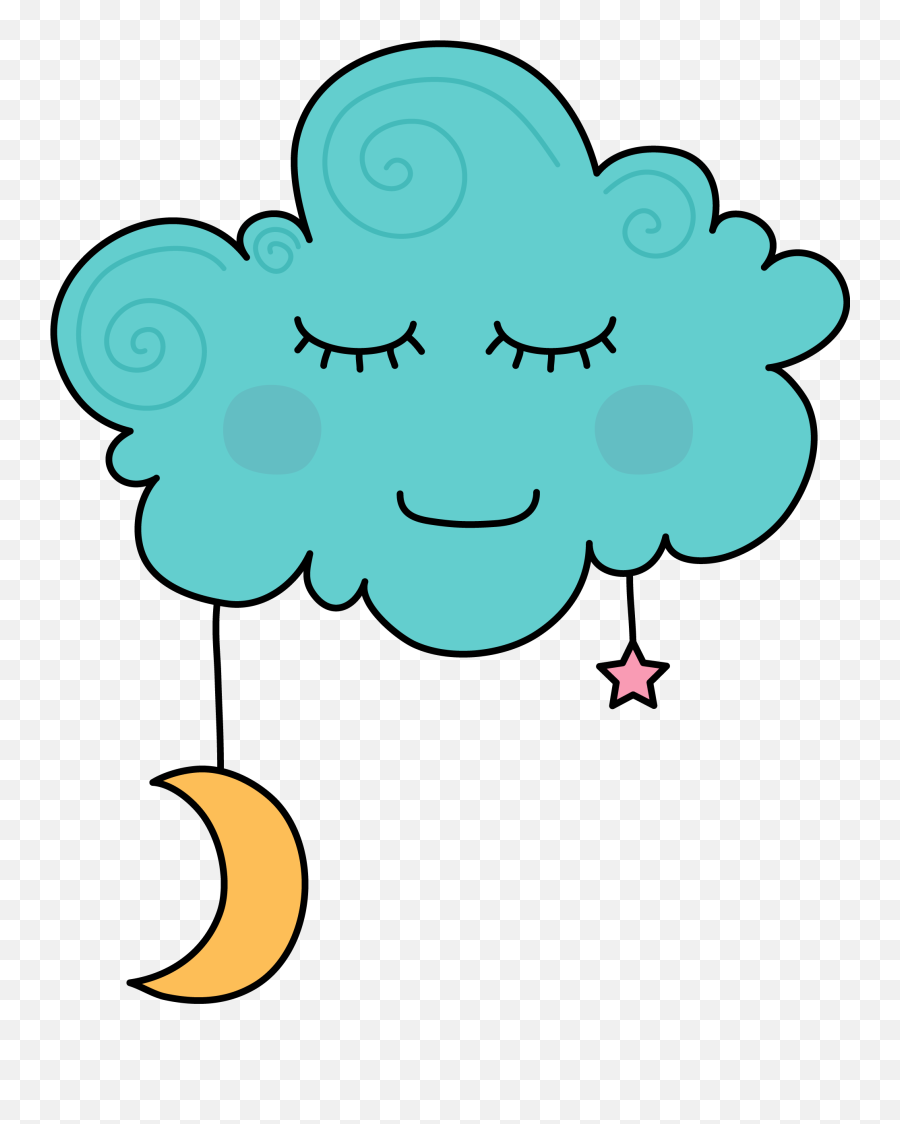 Sleeping Cloud - Sleepy Cloud Clipart Png,Clouds Png Cartoon