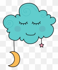 Sleeping Cloud - Sleepy Clipart png