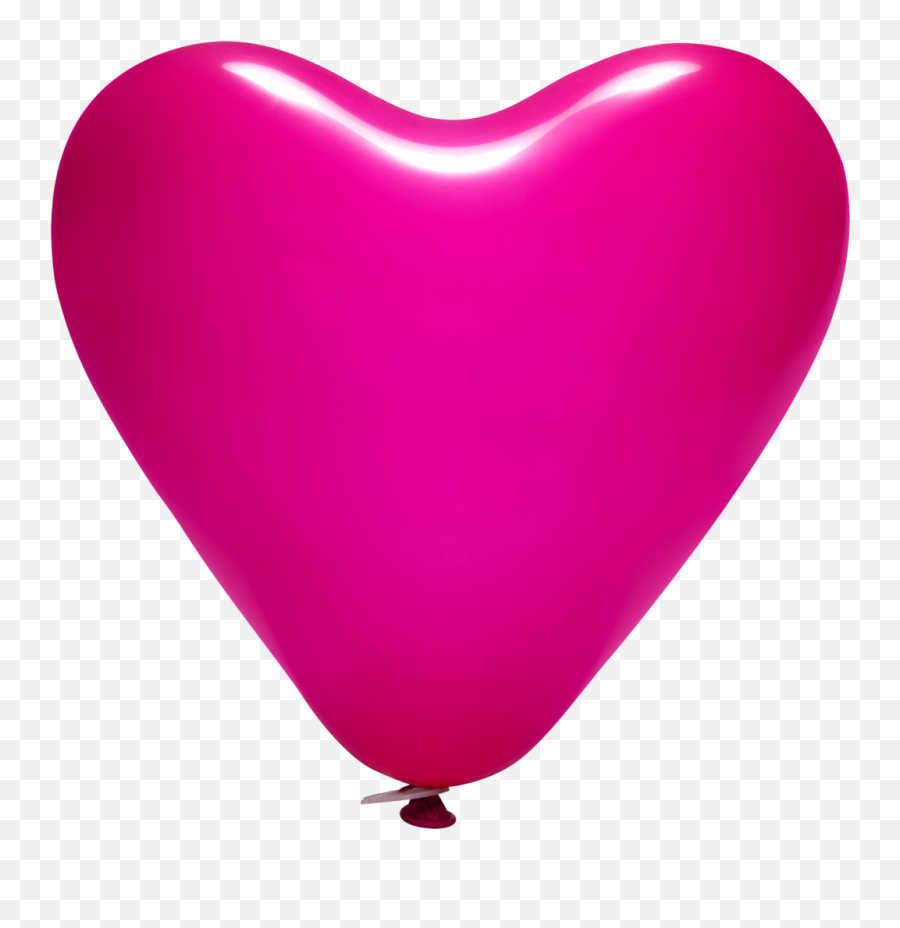 Printed Latex Heart Balloons - Fuchsia Heart Balloon 6 Latex Png,Heart Balloon Png