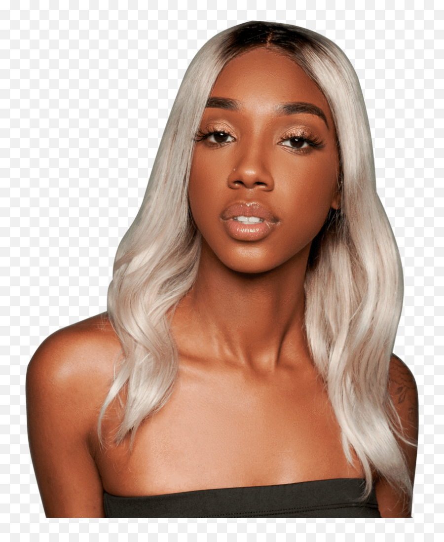 Rooted Ombre Human Hair Wig - Blond Png,Blonde Wig Png