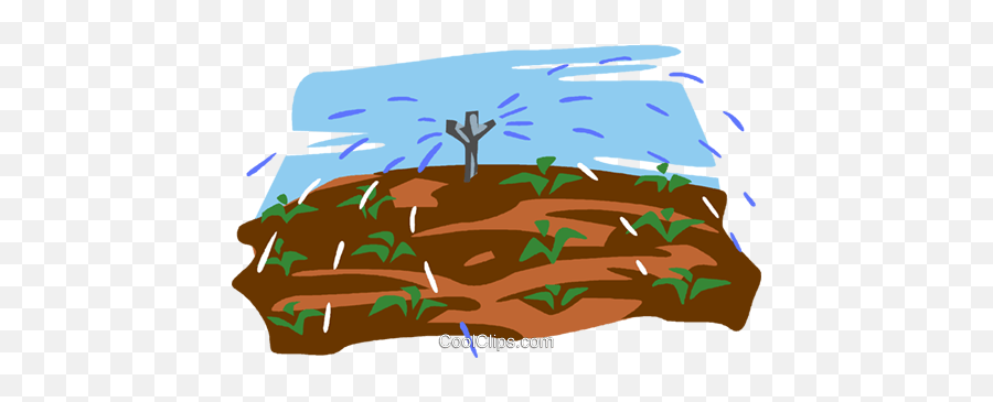 Irrigation Watering Crops Royalty Free - Watering Crops Clipart Png,Crops Png