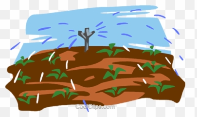 Irrigation Watering Crops Royalty Free - Watering Crops Clipart Png,Crops Png