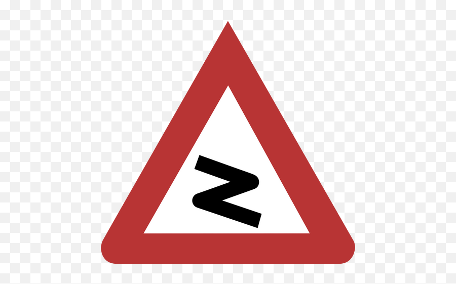 Bend Danger Warning Road Sign Transparent Png Images U2013 Free - Danger Bend Sign,Danger Sign Transparent
