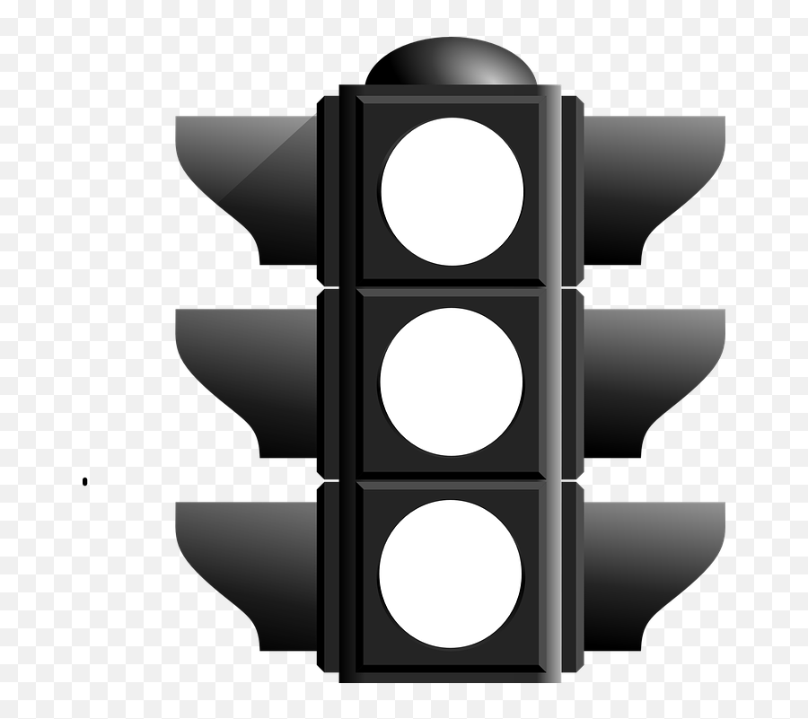 Light Clipart Traffic - Traffic Light Black And White Png Black And White Traffic Signal Clipart,Red Light Png