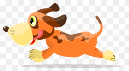 Dog Running Happy - Dog Running Clipart Black And White Png,Dog Running ...