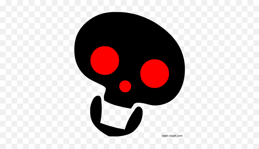Scary Skull With Red Eyes Free Clipart - Circle Png,Red Eyes Transparent