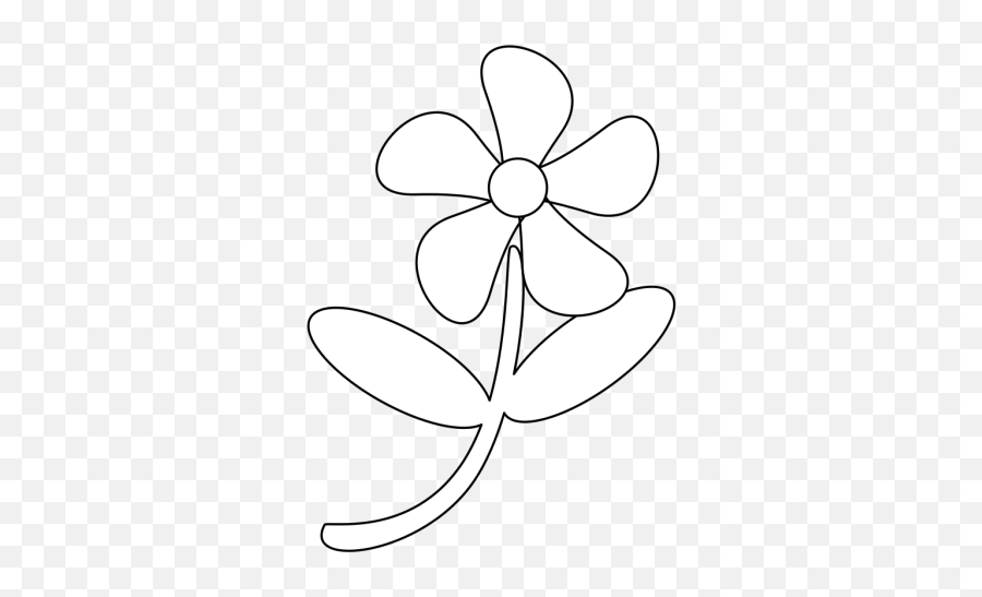 Black White Flower Png Svg Clip Art - Clipart Flower Icon Black And White,Flower Png Black And White