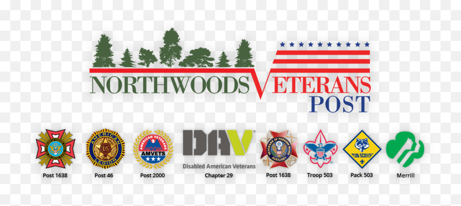 Northwoods Veterans Post - Horizontal Png,Vfw Auxiliary Logo