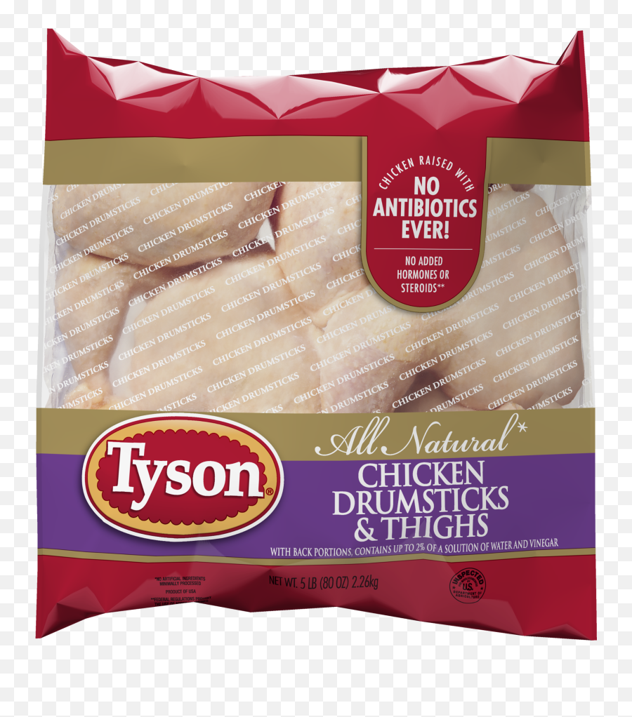Tyson Foods Frozen Chicken Drumsticks And Thighs With - Frozen Chicken Png,Drumsticks Png