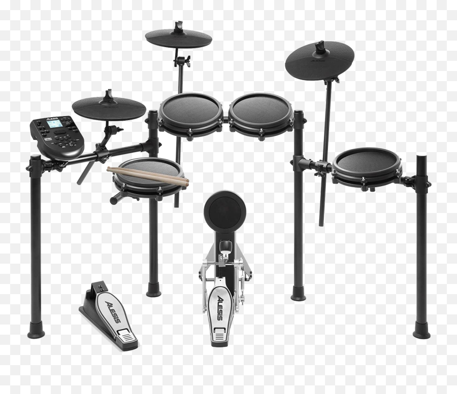 Alesis Nitromeshkitxus Nitro Mesh Kit Eight - Piece Electronic Drum Kit With Mesh Heads Electronic Drum Set Png,Drum Kit Png
