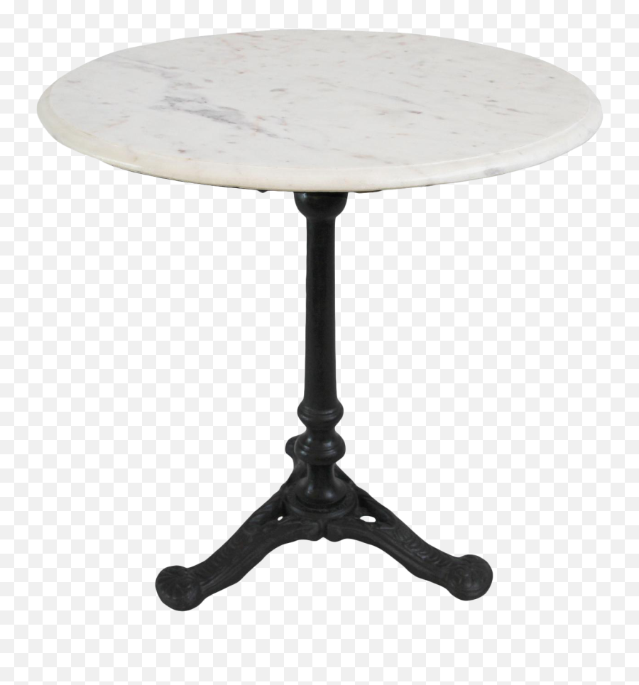 White Marble Cast Iron Side Table Chairish And End Clipart - Solid Png,White Table Png