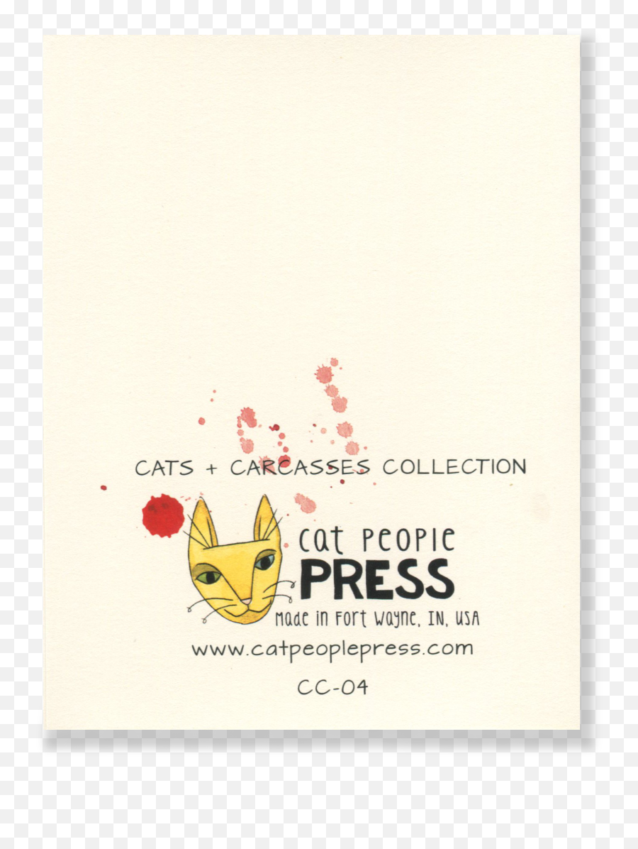 Happy Birthday Bloodstain Card U2013 Cat People Press - Dot Png,Bloodstain Png