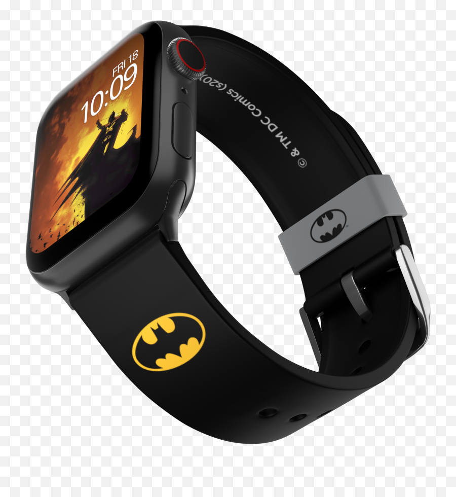 Dc Comics Batman Icon Edition - Officially Licensed Silicone Smartwatch Band Compatible With Apple Watch 3840mm And 4244mm And Android Smartwatch Png,Icon Band