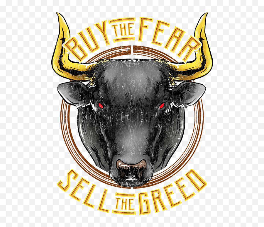 Buy The Fear Sell Greed Bull Stock Market Fleece Blanket - Bull Png,Greed Icon