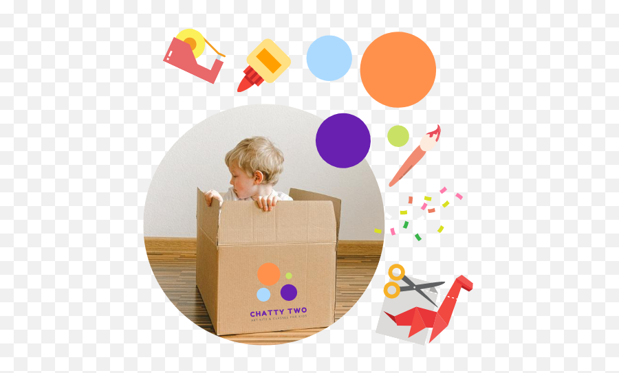 Chattytwo U2013 Subscription Art Boxes For Kids With Live Classes - Cardboard Box Png,Chatty Icon