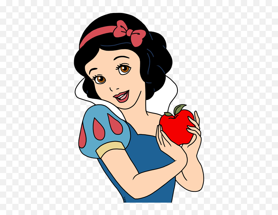 Snow White Clipart Transparent - Snow White With Apple Png,Snow White Png