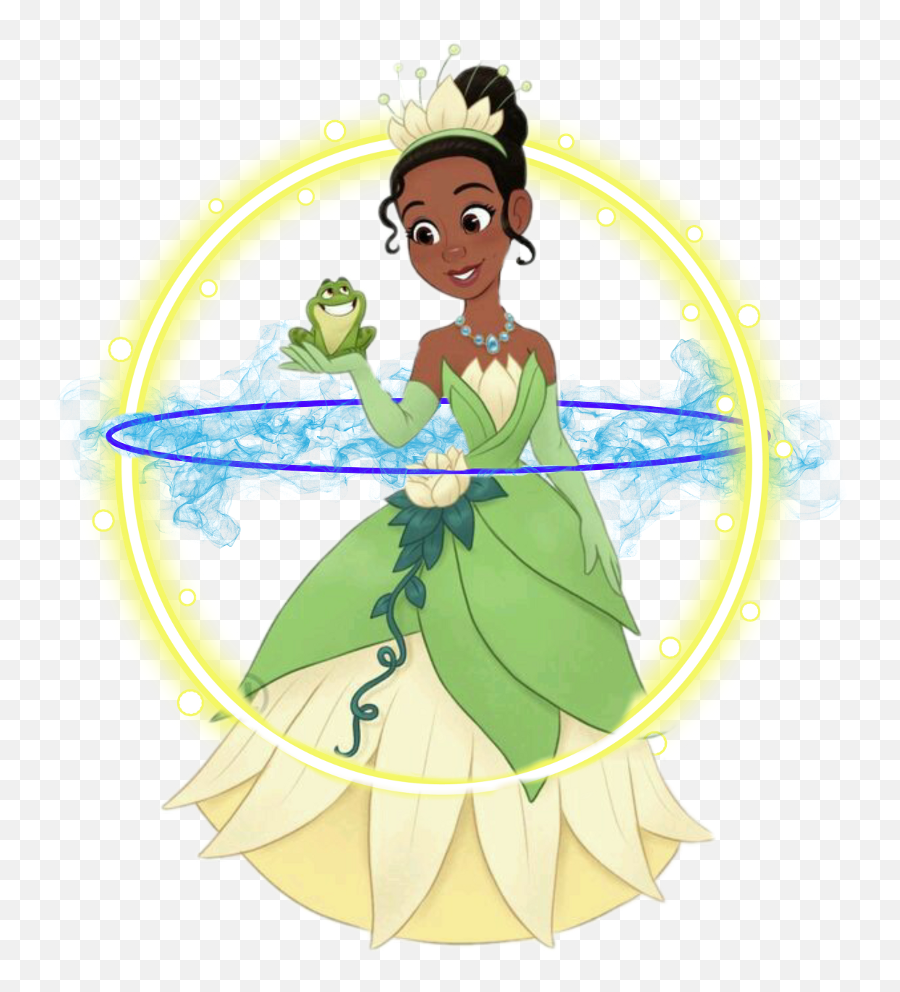 Disney Princess Tiana Green Circle - Disney Princess Tiana Prince Clipart Png,Tiana Png