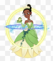 Disney Princess Tiana Green Circle - Disney Princess Tiana Prince Clipart Png,Tiana Png