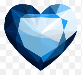 Sapphire Heart Png Image - Purepng Free Transparent Cc0 Blue Diamond Heart Png,Gemstone Png