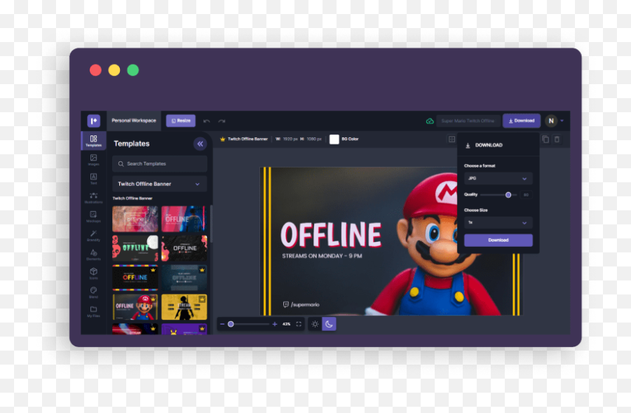 Free Twitch Offline Banner Maker - Create Epic Banners Online Create Png,Twitch Icon Dimensions