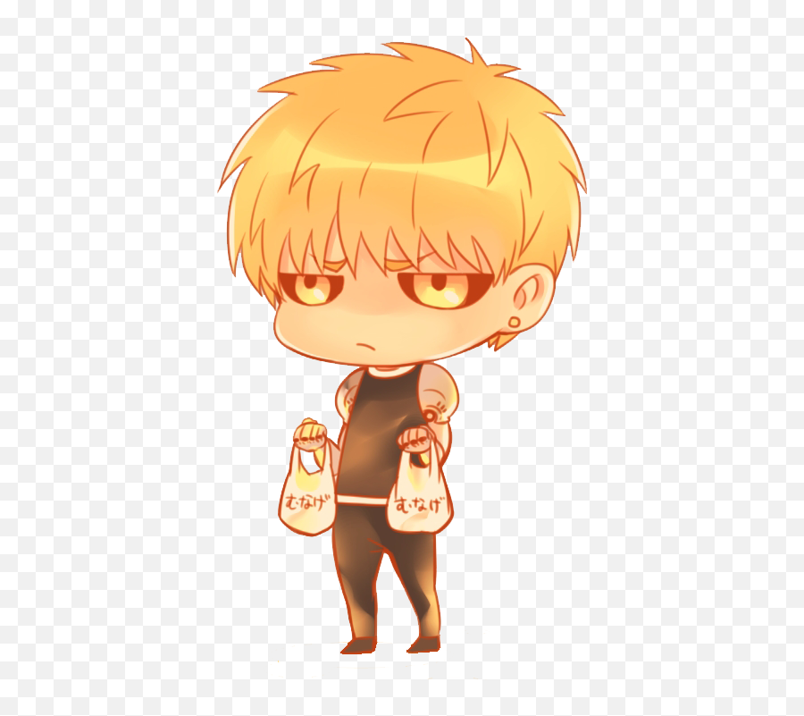 Svg Royalty Free Download Chibi - One Punch Man Genos Chibi Png,Saitama Transparent