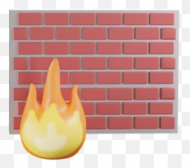Premium Firewall Security 3d Illustration Download In Png - Horizontal