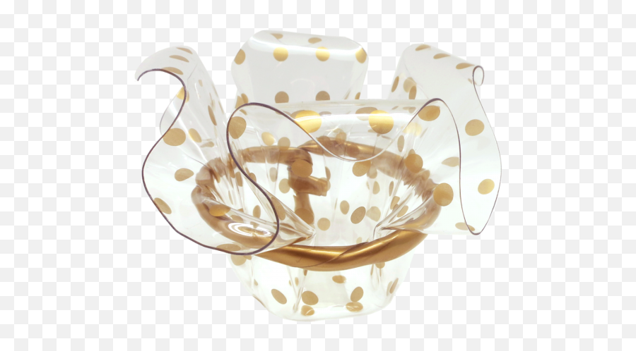 Acrylic Container With Gold Polka Dots - Candyliciousshop Png,Polka Dots Png