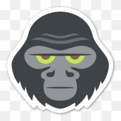 Cartoon Gorilla Face Clipart - Gorilla Face Cartoon Png,Gorilla Cartoon Png