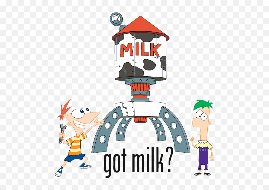 Phineas Ferb Group Clipart - Phineas And Ferb Got Milk Png,Got Milk Png