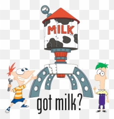 Phineas Ferb Group Clipart - Phineas And Ferb Got Milk Png,Got Milk Png