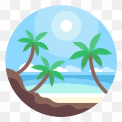 Sun Sea Beach Holidays Camping Travel Icon - Png