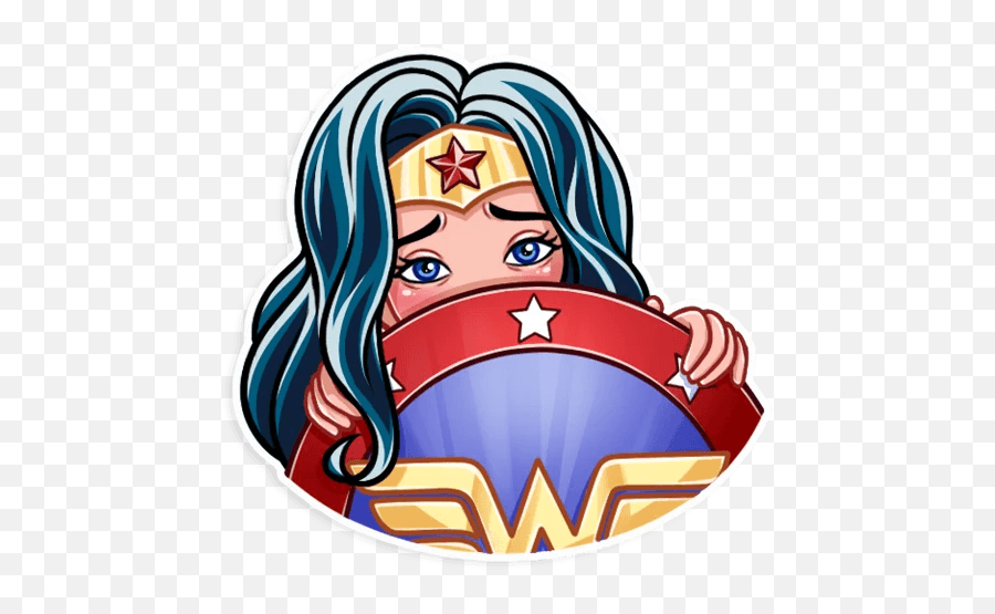 Wonder Woman - Telegram Sticker Illustration Png,Wonder Woman Logo Png