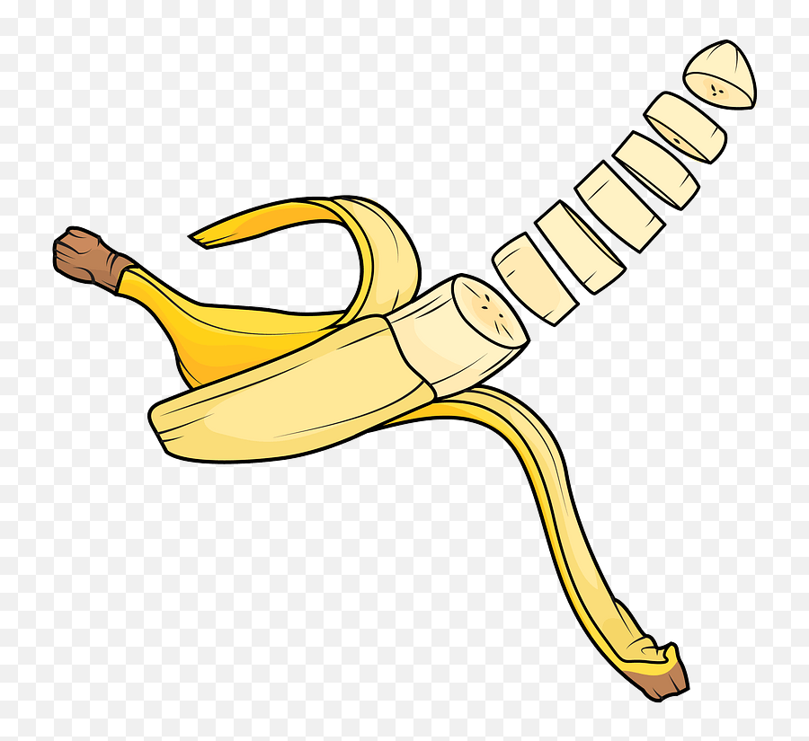 Banana Sliced Into Pieces Clipart Free Download Transparent - Sliced Banana Clipart Png,Banana Clipart Png