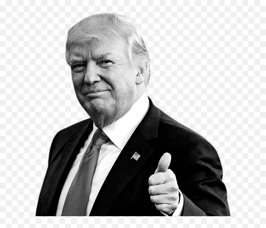 Trump Thumbs Up Transparent U0026 Png Clipart Free Download - Ywd Black And White Photo Of Trump,Trump Png