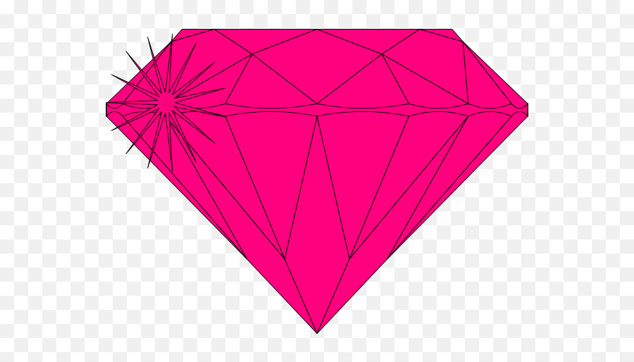 Pink Diamond Sparkle Clip Art - Red Diamond Drawing Png,Diamond Sparkle Png