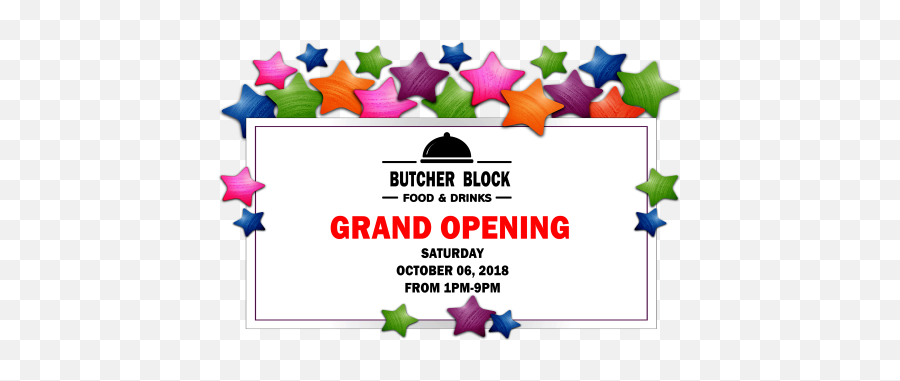 Butcher Block Grand Opening U2013 The Restaurant U0026 Bar - Children Day Frame Png,Grand Opening Png