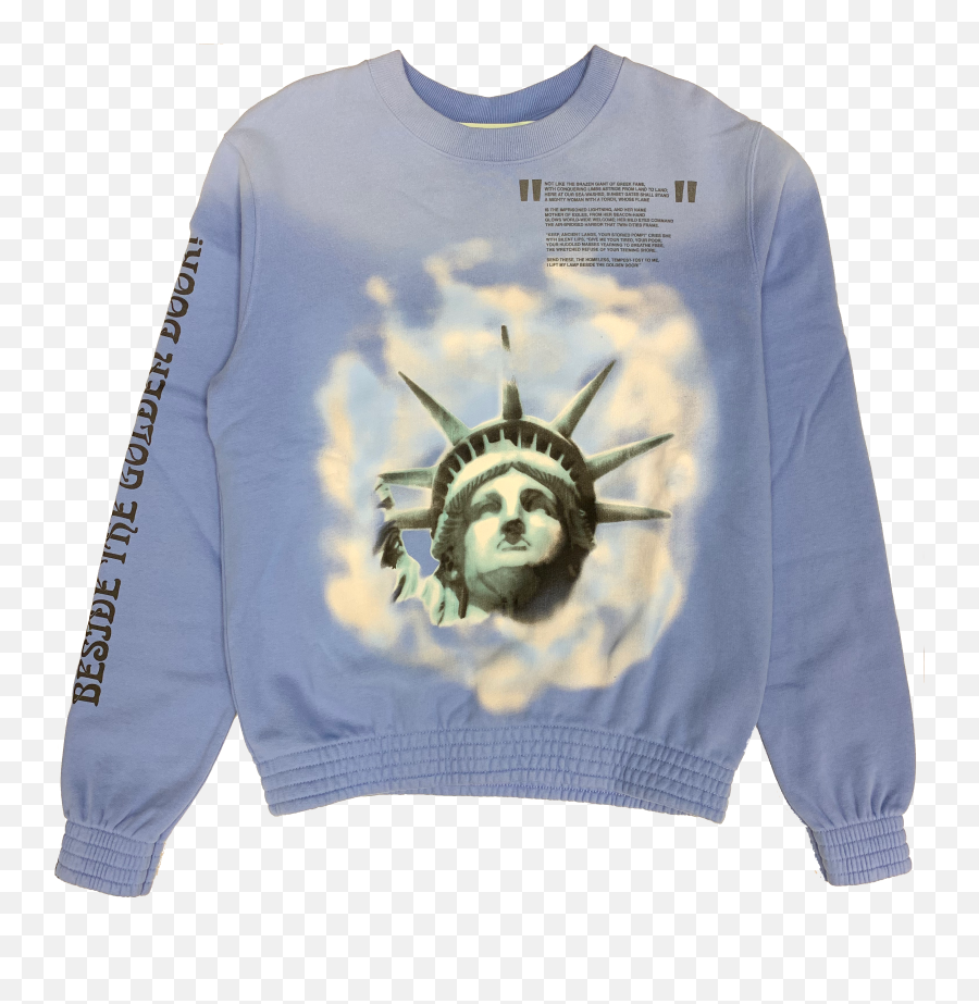 Off White Crewneck State Of Liberty Png Crying Eyes
