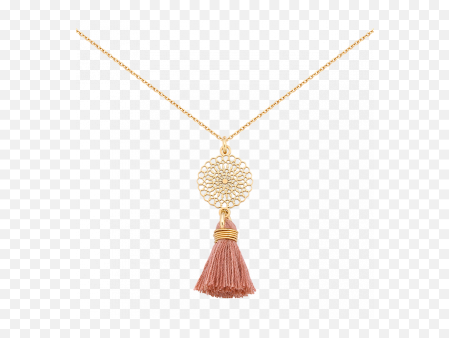 Necklace With Rosette And Tassel - Mokobelle Locket Png,Necklace Transparent
