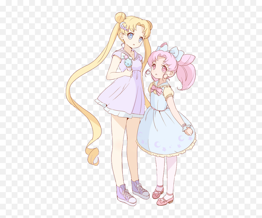 Serena And Rini - Sailor Moon Photo 38249844 Fanpop Cartoon Png,Sailor Moon Transparent