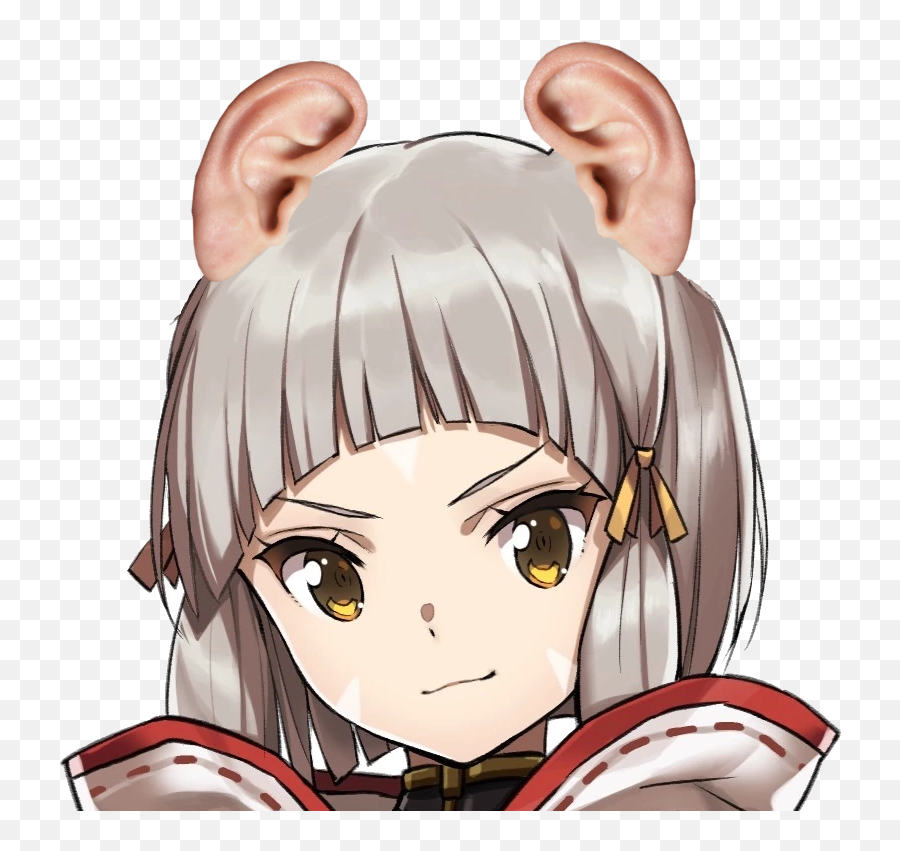 Anime Catgirl But With Human Ears In The Place Of - Catgirl Ears Png,Cat Ears Png