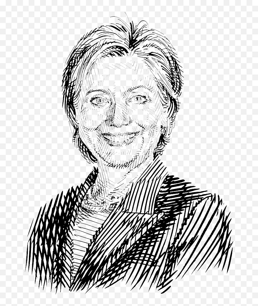 Hillary Clinton 201610004 - Hillary Clinton Clipart Black And White Png,Hillary Clinton Png