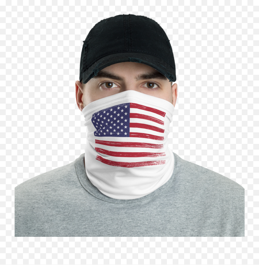 Distressed Usa Flag Neck Gaiter - Appeal To Heaven Mask Png,Usa Flag Transparent