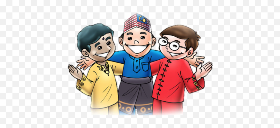 Download Hd Malaysia People Png - Malay Chinese Indian Gambar Kartun 1 Malaysia,People Cartoon Png