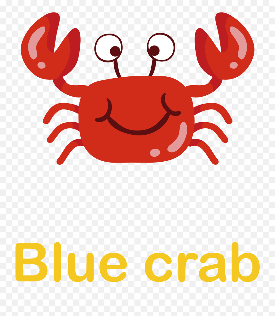 Crab Cartoon Clip Art - Cute Little Crab Vector Png Download Cute Transparent Crab Clip Art,Blue Crab Png