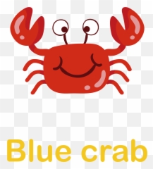 Crab Cartoon Clip Art - Cute Little Crab Vector Png Download Cute Transparent Crab Clip Art,Blue Crab Png