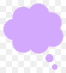 Download Purple Thought Bubble Clip Art - Speech Clipart png