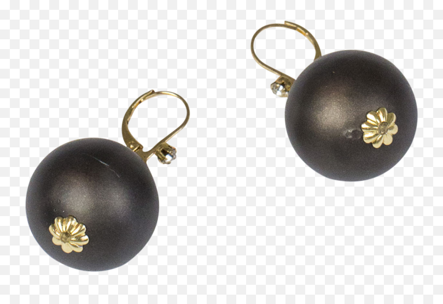 John Wind Cotton Ball Pearl Earrings Gold Smoke Maximal Art - Solid Png,Gold Smoke Png