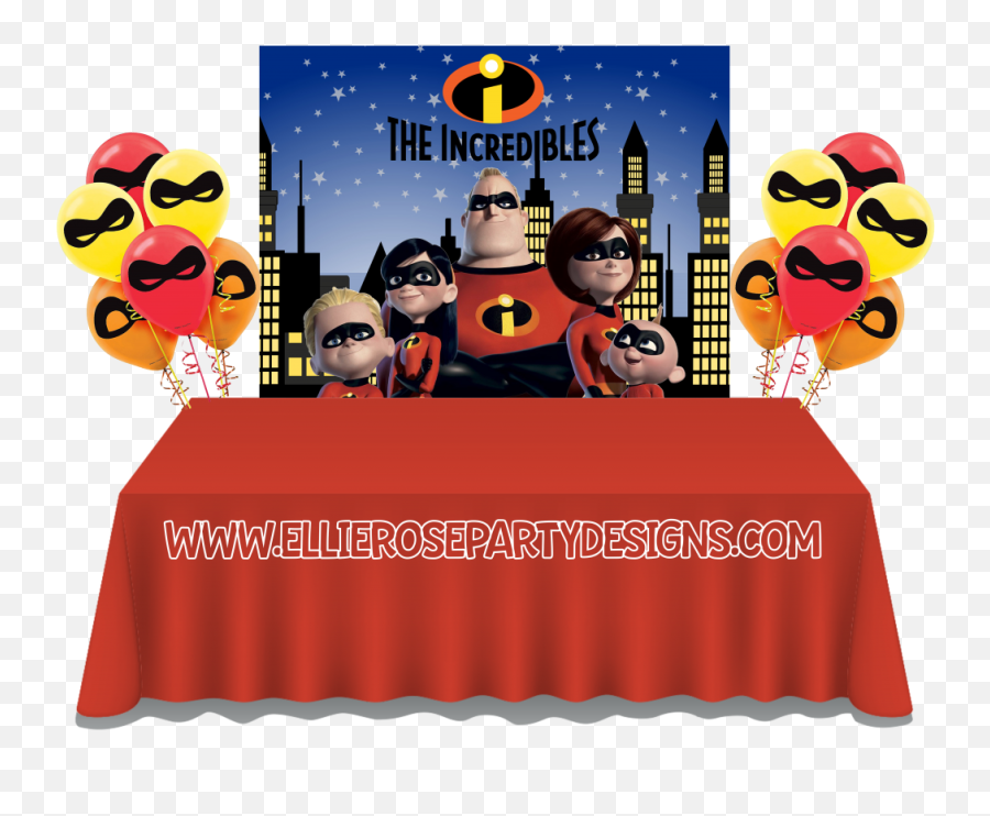 Free Diy The Incredibles Party Backdrop - Diy Incredibles Birthday Party Png,Incredibles Transparent